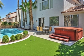 Photo of a neatly installed artificial grass